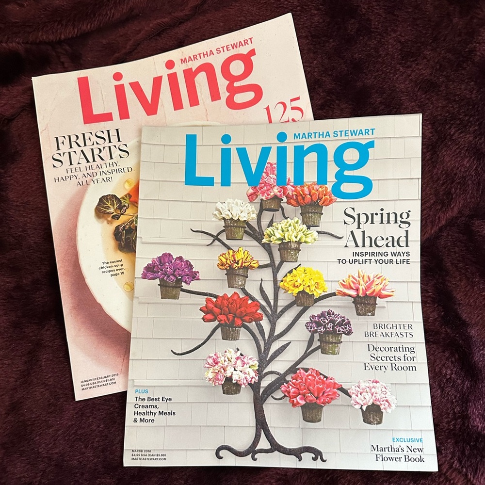 Martha Stewart Living Magazine Set - Jan/Feb 2018 Mar 2018